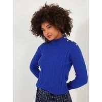 Joe Browns Cable Knit Jumper - Blue