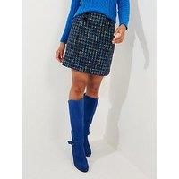 Joe Browns Tiah Tweed Skirt - Blue