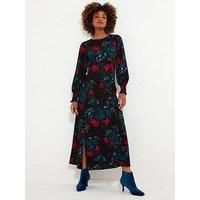 Joe Browns Larissa Floral Jersey Dress - Black