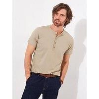 Joe Browns Men's Wooden Button Detail Short Sleeve Henley