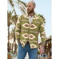 Joe Browns Men's Aztec Shawl Cardigan