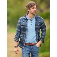 Joe Browns Men's Aztec Stripe Long Sleeve Shirt