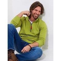 Joe Browns Men's Aztec Trim 1/4 Zip Funnel Neck Sweatshirt