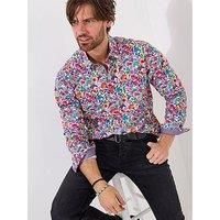 Joe Browns Men/'s Bright Floral Print Long Sleeve Shirt Button, Multi, S