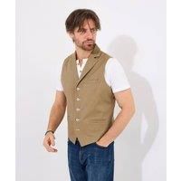 Joe Browns Men/'s Fashion Vintage Workwear Twill Waistcoat, Regular Fit, Brown, 40