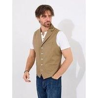 Joe Browns Men's Vintage Workwear Twill Waistcoat