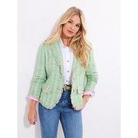 Joe Browns Step Into Spring Tweed Jacket - Green