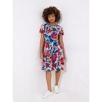 Joe Browns Women's Bright Floral Lace Detail Knee-Length Dress