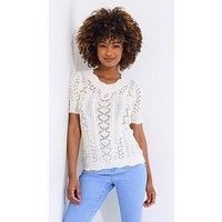 Joe Browns Women's Lightweight Short Sleeve Patterned Knit Jumper