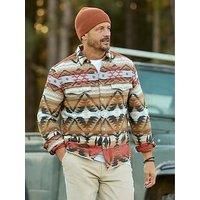 Joe Browns Men's Earthy Tone Aztec Woven Long Sleeve Shirt