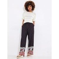 Joe Browns Women's Elephant Print Elasticated Wide Leg Trousers