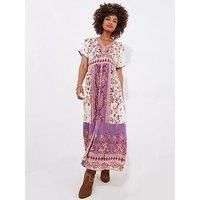 Joe Browns Women's Lightweight Floral Border Print Maxi Dress