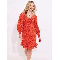 Joe Browns Women's Spotted Tie Neck Mini Dress