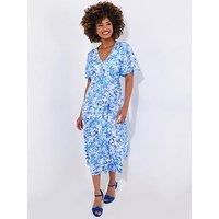 Joe Browns Women's Floral Floaty Sleeve Tie-Neck Midi Dress