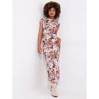 Joe Browns Women's Light Rose Print Split Hem Maxi Dress
