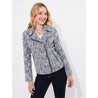 Joe Browns Women's Asymmetric Biker Style Tweed Jacket