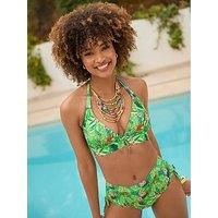 Joe Browns Women's Recycled Content Tropical Print Halter Bikini Top