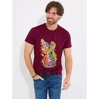 Joe Browns Men/'s Bright Guitar Graphic T-Shirt, Burgundy, S