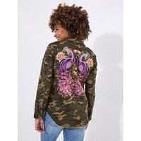 Joe Browns Women's BOUTIQUE Embroidered Back Camo Jacket