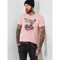 Joe Browns Men/'s Pin-Up Motorbike Graphic T-Shirt, Pink, L