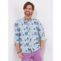 Joe Browns Men's Sketchy Guitar Print Long Sleeve Shirt