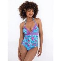 Joe Browns Women's Tropical Floral Print Halterneck Swimsuit