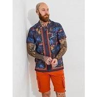 Joe Browns Men's Hawaiian Surfing Cuban Short Sleeve Shirt