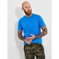 Joe Browns Men/'s Basic Chest Pocket Crew Neck T-Shirt, Blue, S