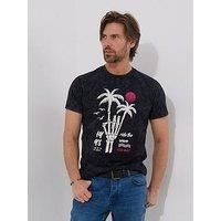 Joe Browns Men's Palm Tree Skeleton Graphic Short Sleeve T-Shirt