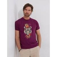 Joe Browns Men's Tropical Tiger Graphic Short Sleeve T-Shirt