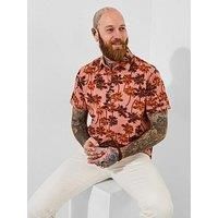 Joe Browns Men's Palm Tree Print Short Sleeve Shirt