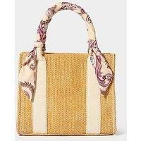 Joe Browns Women's Paisley Structured Woven Bag, Beige, One Size