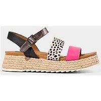 Joe Browns Women/'s Spotted Strap Espadrille Platform Sandals Wedge, Multi, 5 UK