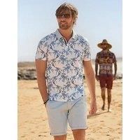 Joe Browns Men's Bird Print Polo Shirt, White, S