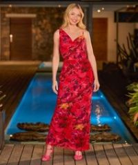 Joe Browns Women's PETITE Bold Statement Floral Asymmetric Bodycon Maxi Dress