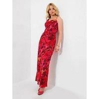 Joe Browns Women's Bold Statement Floral Asymmetric Bodycon Maxi Dress