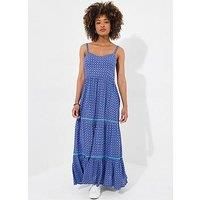 Joe Browns Women's Geo Print Lace Trim Strappy Maxi Dess