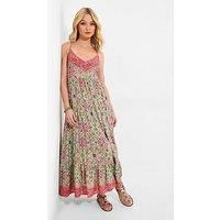Joe Browns Women/'s Border Print V-Neck Strappy Maxi Dress, Multi, 12 Petite