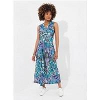 Joe Browns Women's Sleeveless Twist Front Printed Jersey Maxi Dress
