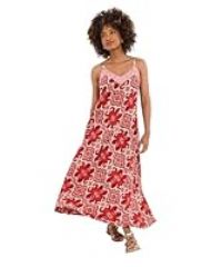 Joe Browns Women/'s Beaded Strap Printed Maxi Dress, Red, 18