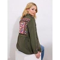 Joe Browns Women's Embroidered Oversized Khaki Jacket