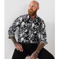 Joe Browns Men/'s Musical Note Print Shirt, Black, S