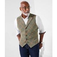 Joe Browns Men/'s Patterned Lining Checked Waistcoat Blazer, Green, 40