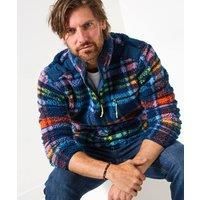 Joe Browns Men's Fleece check funnel neck top