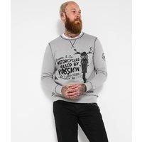 Joe Browns Men's Aztec Trim Long Sleeve Crew Neck Sweatshirt