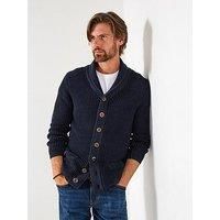 Joe Browns Men/'s Aztec Trim & Washed Look Shawl Neck Cardigan Sweater, Navy, XL