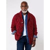 Joe Browns Men/'s Stylish Toggle Button Cable Cardigan Sweater, Red, S