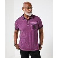 Joe Browns Men's Acid Wash Vintage Look Polo Top