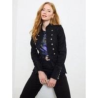 Joe Browns Ultimate Denim Military Jacket - Black