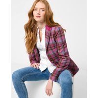 Joe Browns Women/'s Heritage Check Mix and Match Jacket, Pink, 12